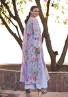 OCEAN BLOSSOMS wearing this beautiful dress from ELAF's "PRINT CHIKANKARI" 2024 Collection.